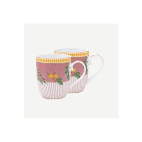 PIP STUDIO 51002218 145 ml La Majorelle İkili Pembe Küçük Mug Seti
