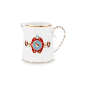 PIP STUDIO 51007038 Love Birds Beyaz Madalyon Desenli Sütlük