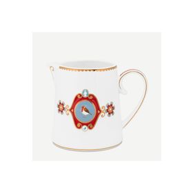 PIP STUDIO 51007038 Love Birds Beyaz Madalyon Desenli Sütlük