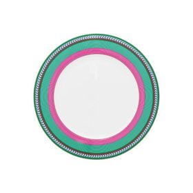 PIP STUDIO Chique 28 CM Pembe Yeşil Çizgili Tabak