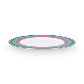 PIP STUDIO Chique 28 CM Pembe Yeşil Çizgili Tabak