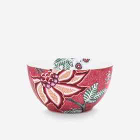 PIP STUDIO Flower 15 cm Festival Kırmızı Porselen Kase