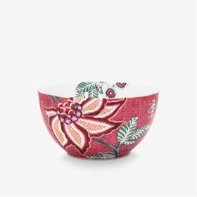 PIP STUDIO Flower 15 cm Festival Kırmızı Porselen Kase
