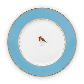 PIP STUDIO Love Birds 17 cm Mavi Tabak