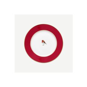 PIP STUDIO Love Birds Collection 17 cm Kırmızı Pembe Porselen Pasta Tabağı