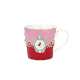 PIP STUDIO Love Birds Collection Kırmızı Pembe 250 ml Porselen Kupa