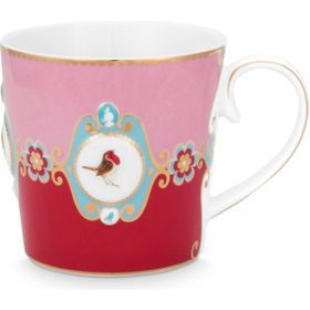 PIP STUDIO Love Birds Collection Kırmızı Pembe 250 ml Porselen Kupa