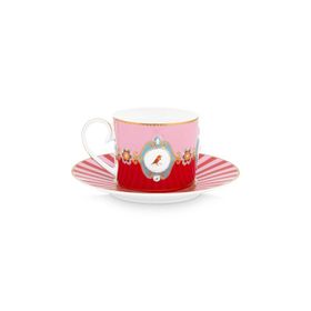 PIP STUDIO Love Birds Collection Kırmızı Pembe Porselen 200 ml Çay Fincanı