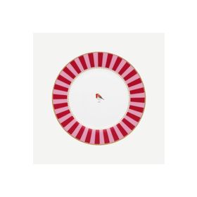 PIP STUDIO Love Birds Collection Kırmızı Pembe Porselen 21 cm Kahvaltı Tabağı
