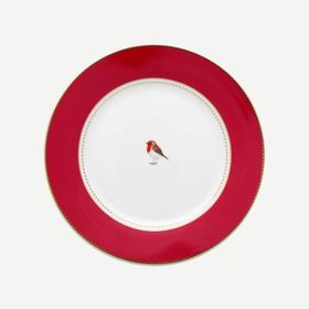 PIP STUDIO Love Birds Collection Kırmızı Porselen 21 cm Kahvaltı Tabağı