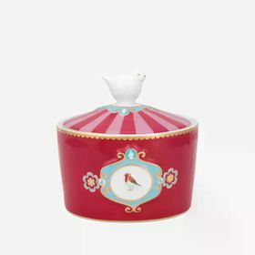 PIP STUDIO Love Birds Kırmızı 300 ml Porselen Şekerlik
