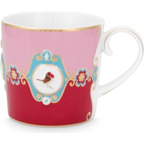 PIP STUDIO Love Birds Kırmızı Pembe 150 ml Porselen Kupa