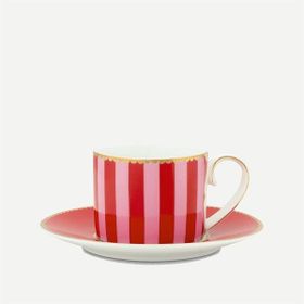 PIP STUDIO Love Birds Kırmızı Pembe Porselen 125 ml Kahve Fincanı