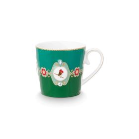 PIP STUDIO Love Birds Yeşil Renkli Madalyon 250 ml Desenli Mug