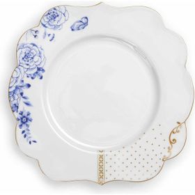 PIP STUDIO Royal White Collection 23.5 CM Mavi Beyaz Porselen Kahvaltı Tabağı