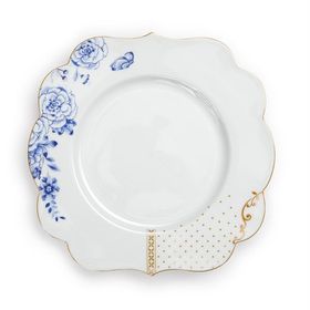 PIP STUDIO Royal White Collection 23.5 CM Mavi Beyaz Porselen Kahvaltı Tabağı
