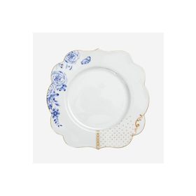 PIP STUDIO Royal White Collection 23.5 CM Mavi Beyaz Porselen Kahvaltı Tabağı