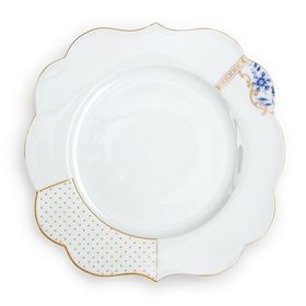 PIP STUDIO Royal White Mavi Beyaz Porselen Yemek Tabağı