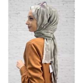 Piramit 00876 Duman Dama Desenli Monogram Kadın Şal