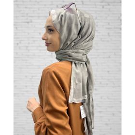 Piramit 00876 Duman Dama Desenli Monogram Kadın Şal