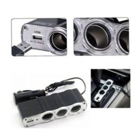 Piranha 3379 Oto Çakmak Çoklayıcı 3 Girişli 2.4 A Usb Şarj