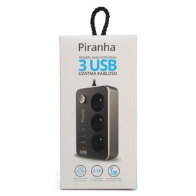 Piranha Akım Korumalı 2 USB Uzatma Kablosu