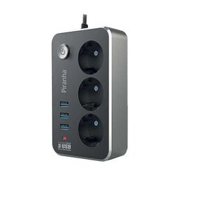 Piranha Akım Korumalı 3 USB'li Uzatma Kablosu