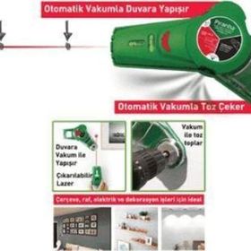 Piranha Lazer Seviye Belirleyici Matkap Kılavuzu ve Toz Toplayıcı