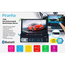 Piranha Titan C Type 7796 7 İnch Ekranlı Oto Teyp