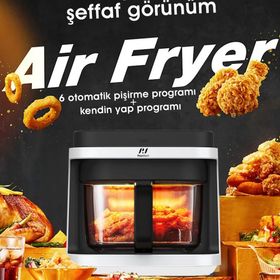 PiranTech AF539T XL 5.5 lt Borcam Hazneli Airfryer