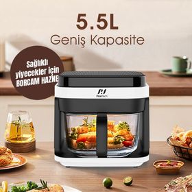 PiranTech AF539T XL 5.5 lt Borcam Hazneli Airfryer