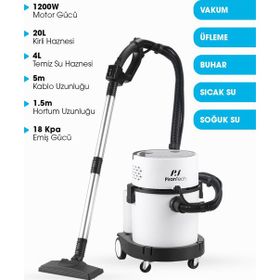 PiranTech RLZ-208 Beyaz Buharlı Temizlik Robotu