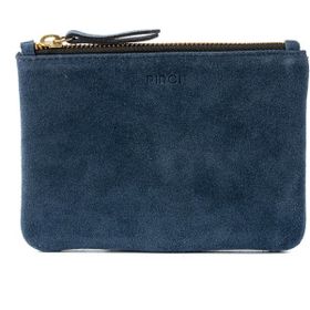 Pirci Süet Deri Mini Pouch Lacivert Kadın Cüzdan