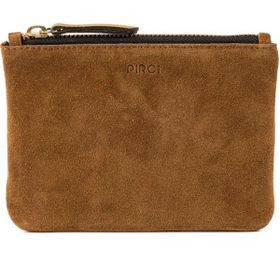 Pirci Süet Deri Mini Pouch Taba Kadın Cüzdan