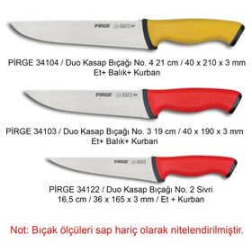 Pirge 34103 - 34104 - 34122 Duo 3'lü Kurban Seti