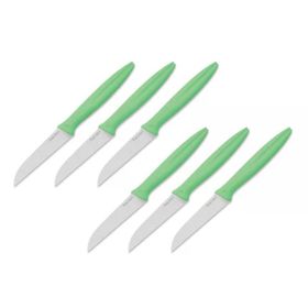 Pirge 46010 Pure Line 9 cm 6'lı Yeşil Meyve Bıçağı Set