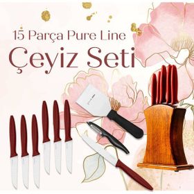 Pirge Çeyizlik Pure Line - 15 Parça Bıçak Seti