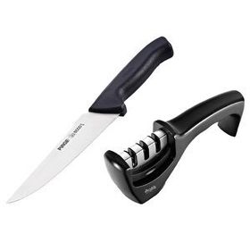 Pirge Ecco No 3 19 cm Kasap Bıçağı + Pratik Bıçak Bileme Aparatı