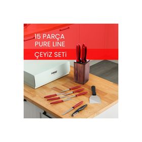 Pirge Pure Line Çeyizlik 15 Parça Bıçak Seti