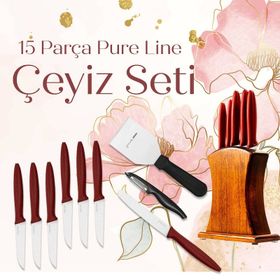 Pirge Pure Line Çeyizlik 15 Parça Bıçak Seti