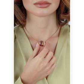 Pırlant Rose Opal Ametist Taşlı Altın Kolye