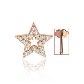 Pırlanta Yıldız Tragus Küpe