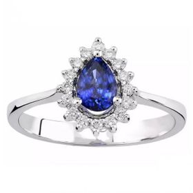 Pırlantalı Safir Yüzük
