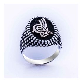 Pirmoda PRMMR0580104 Osmanlı Tuğralı 925 Ayar Gümüş Erkek Yüzük