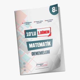 Pisagor Yayınları 8. Sınıf 10'lu 1. Dönem Matematik Denemeleri