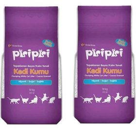 Pisipisi 2x10 kg Pudralı Kalın Kedi Kumu