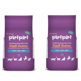 Pisipisi Bentonit Eczacıbaşı Pudra Kokulu Kalın 2x10 kg Kedi Kumu