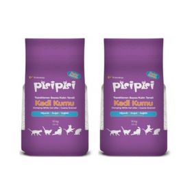 Pisipisi Bentonit Topaklanan Beyaz Kalın Taneli 2x10 kg Kedi Kumu