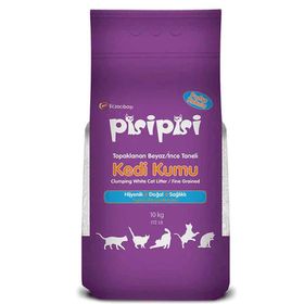 Pisipisi İnce Taneli Pudra Kokulu 1x10 kg Kedi Kumu