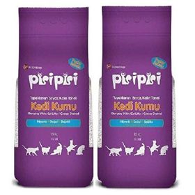 Pisipisi İnce Taneli Pudra Kokulu Topaklanan 2x10 kg Kedi Kumu